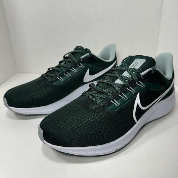 New Nike Men’s 10.5 Air Zoom Pegasus 39 Michigan State Spartans Green White - Picture 10 of 12